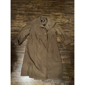 UTEX Design Soft Women Trench Coat Brown Sz:12
